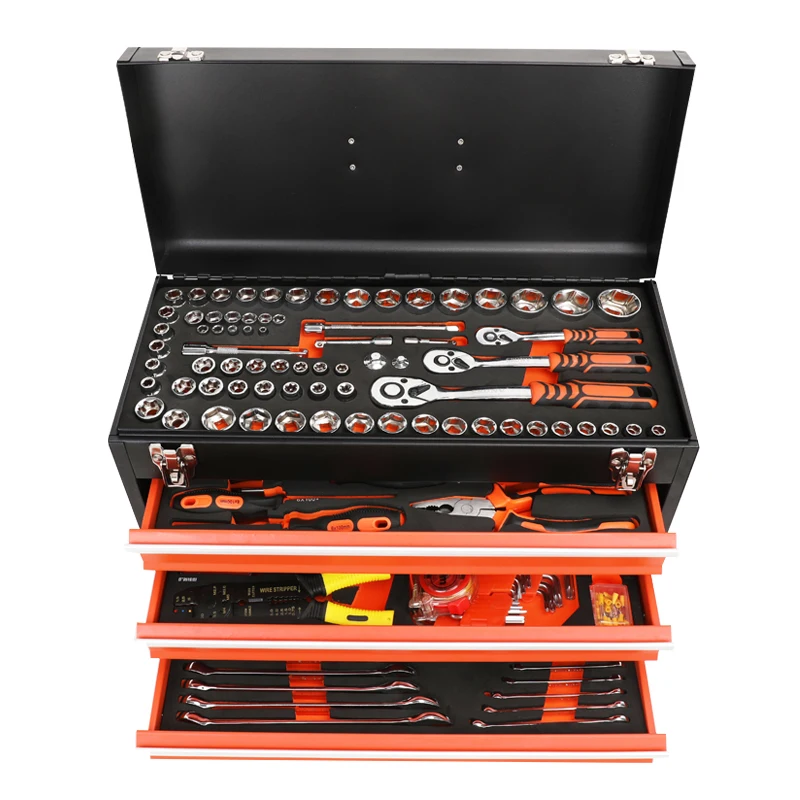 

408 Pieces Oem Mechanic Tool Set Socket Wrench Set Combination Ratchet Spanner Hand Tool Sets With Drawer Heavy Duty Box