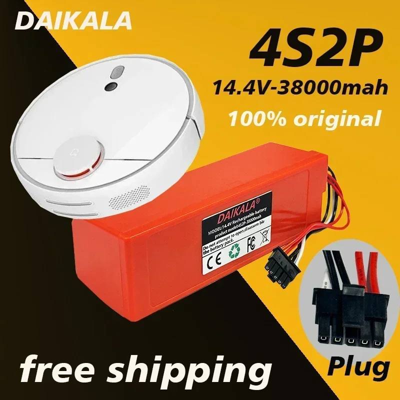

2024 100% Original 14.4V 38000mAh Lithium-ion Robot Vacuum Cleaner Xmi RobolockS50 S51 S55 Accessory Replacement Battery