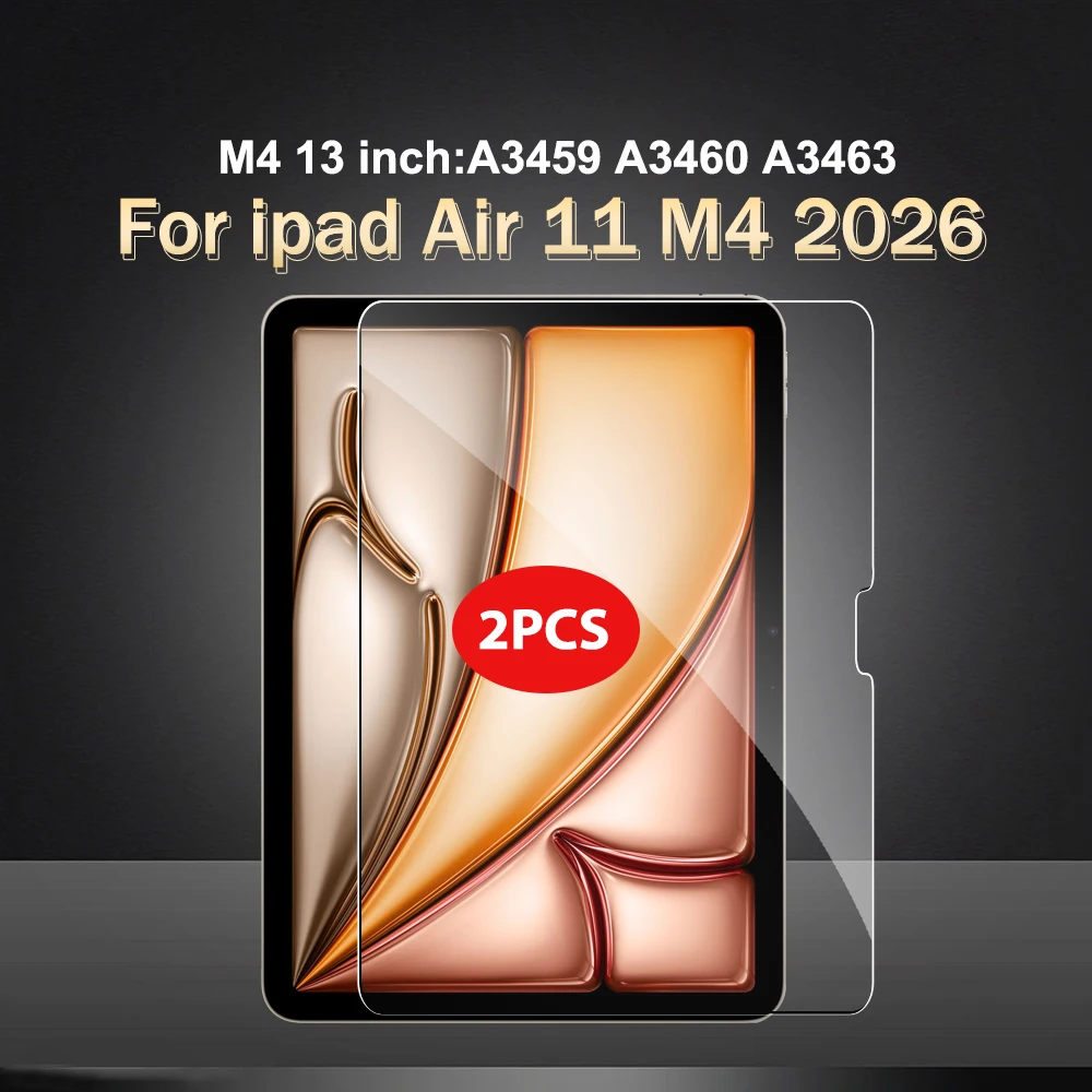 2 stuks gehard glas screenprotector voor iPad Pro Air 13 11 2024 M4 M2 Air 5 4 Pro 12.9 11 M3 M5 2025 2026 folie