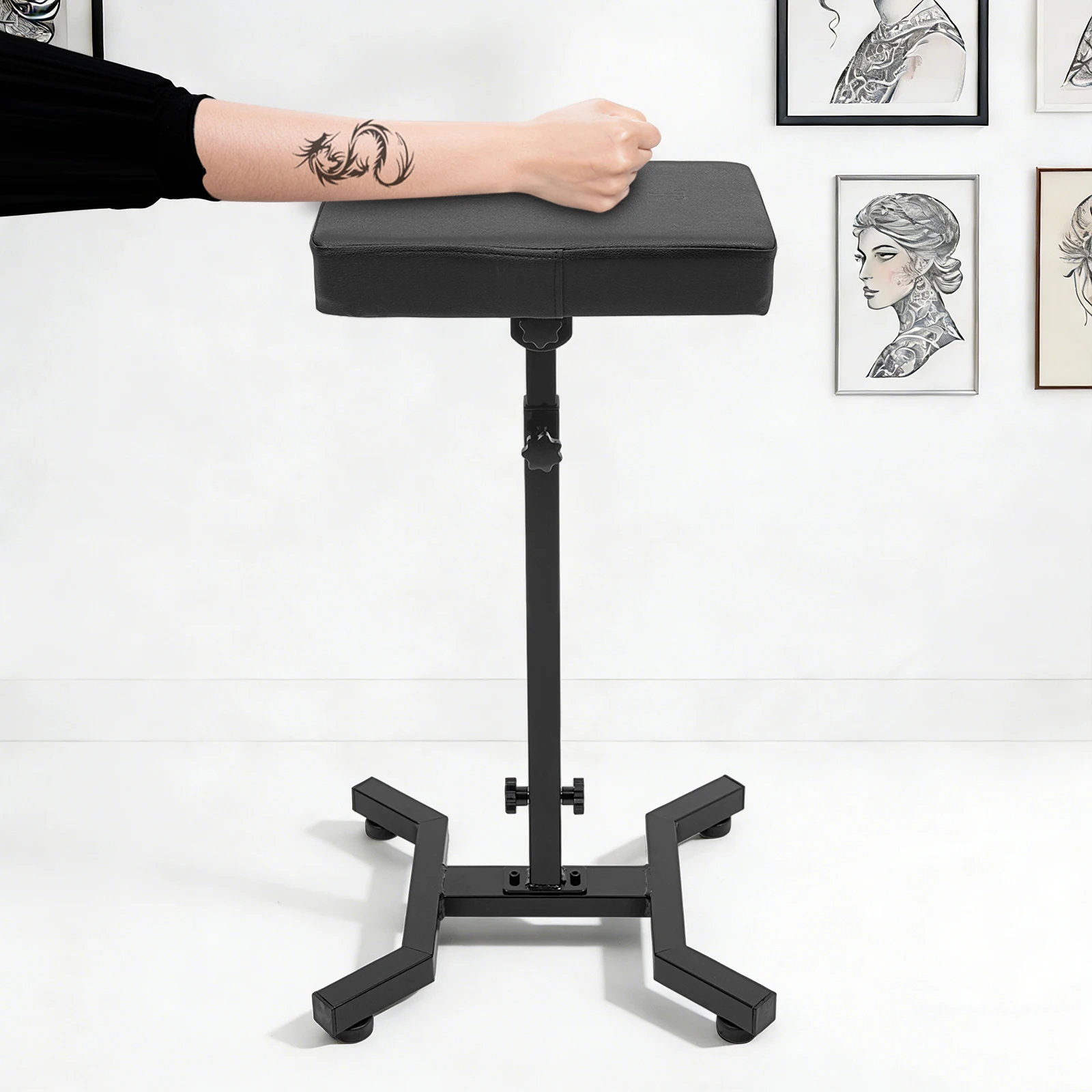 Height Adjustable Tattoo Armrest Holder, 5.12in High Tattoo Elbow Rest, Free Standing Arm Stand for Beauty Salons, Health Care Centers