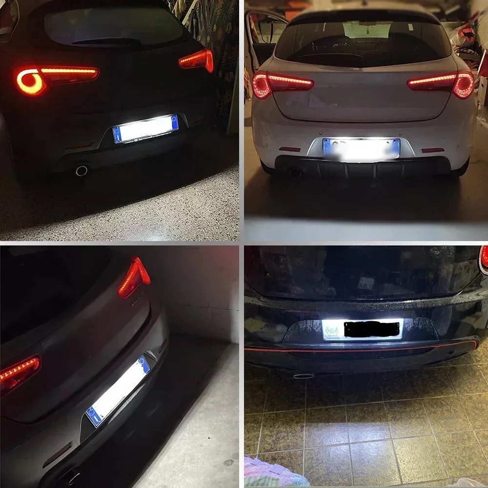 2Pcs Canbus LED License Plate Light For Alfa Romeo 147 156 159 166 Brera Giulietta Type 940 MiTo Romeo GT Spider 939