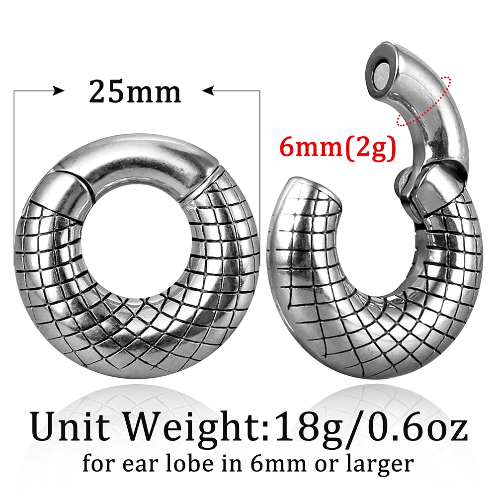 Casvort 10 قطعة 316L الفولاذ المقاوم للصدأ الأذن المستديرة المقابس الأنفاق الأذن الأوزان الأذن مقاييس ثقب النساء الرجال مجوهرات للجسم بالجملة #6