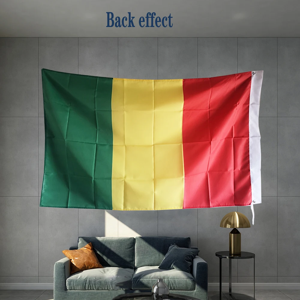 Guinea Africa National Flag All Over The World Printed Flag Polyester Shaft Cover Brass Grommets Design Outdoor Advertising