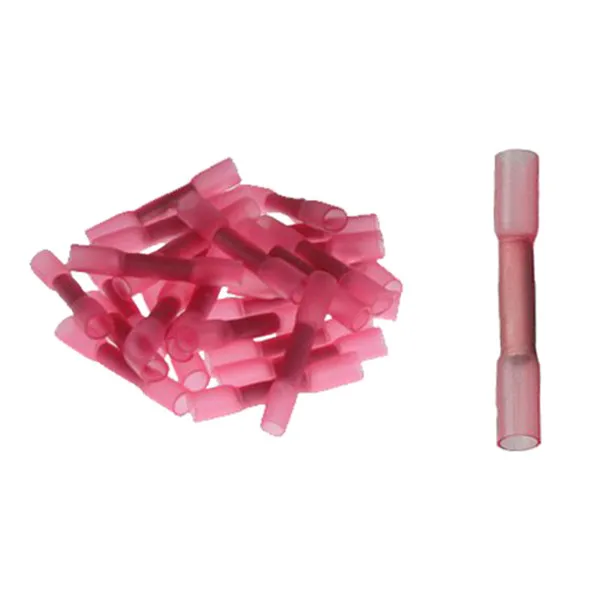 25Pcs Butt Wire Crimp Connectors 0.5-1.5mm Shrink Insulated Waterproof Terminals Dual Wall Design for Cable Splice