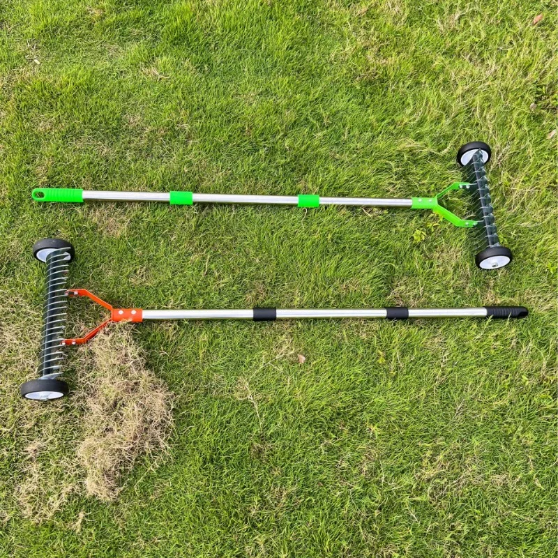Weeding Roller Rake with Wheel for Lawn Dry Grass Leaf Removal Garden Soil Loosening Landscape Cleaning Hand Tool Garden Tools view 5