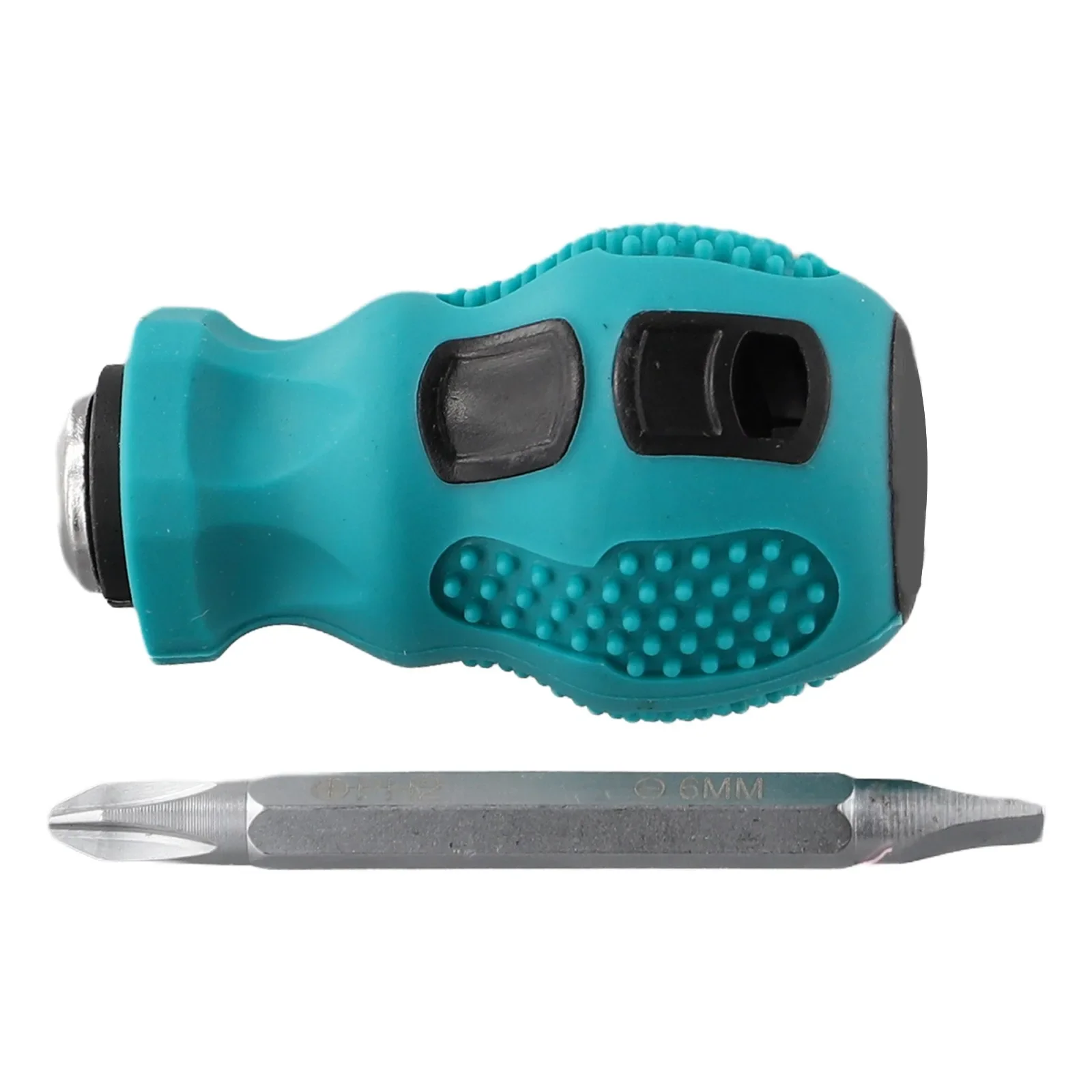 Dual-purpose Slotted Cross 2 In1 Magnetic Screwdriver Short Handle Cross Slotted Magnetic Screw Driver Repair Hand Tool