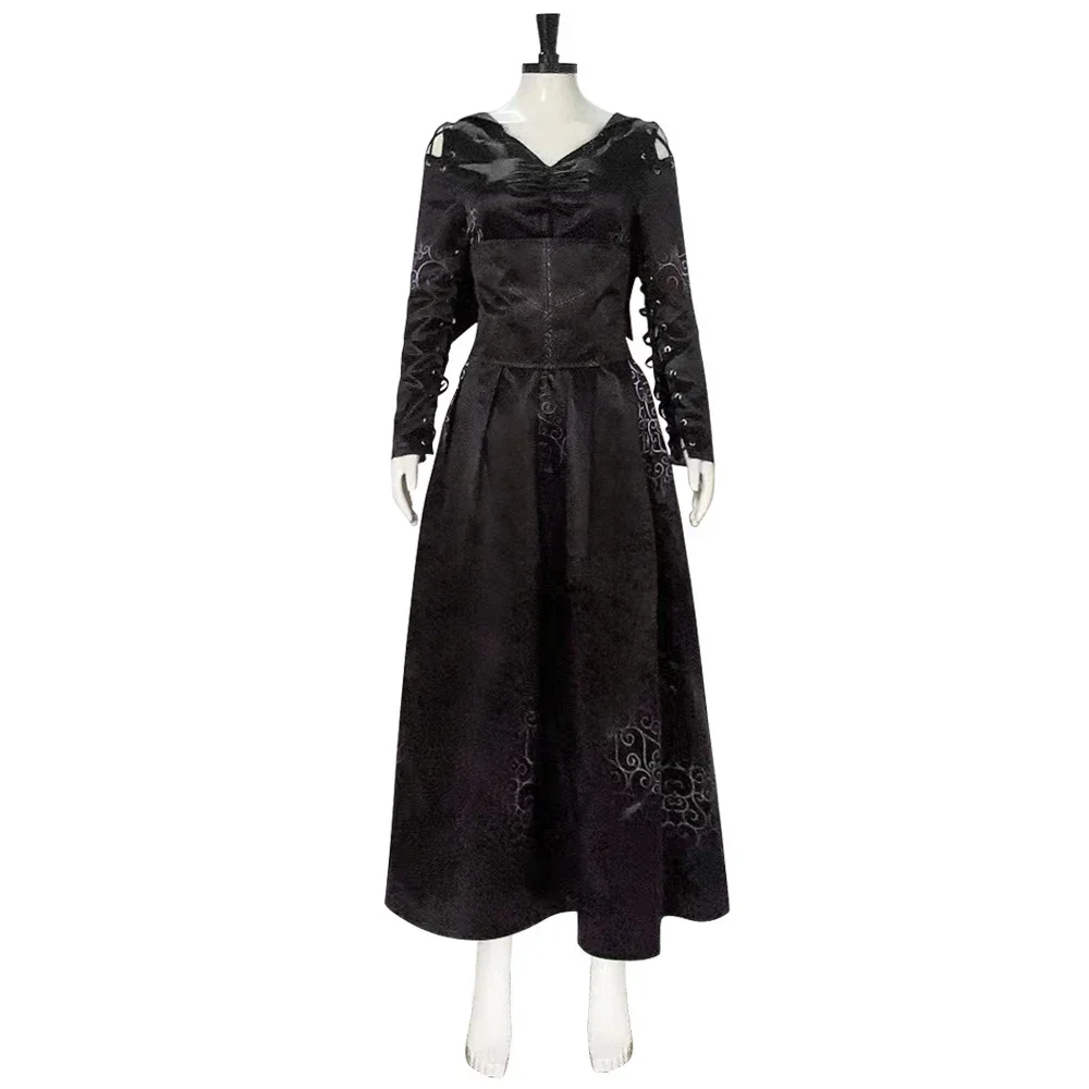 Movie Bellatrix Lestrange Wizard Cosplay School Witch Women Dress Uniform Halloween Carnival Party Clothes Outfit