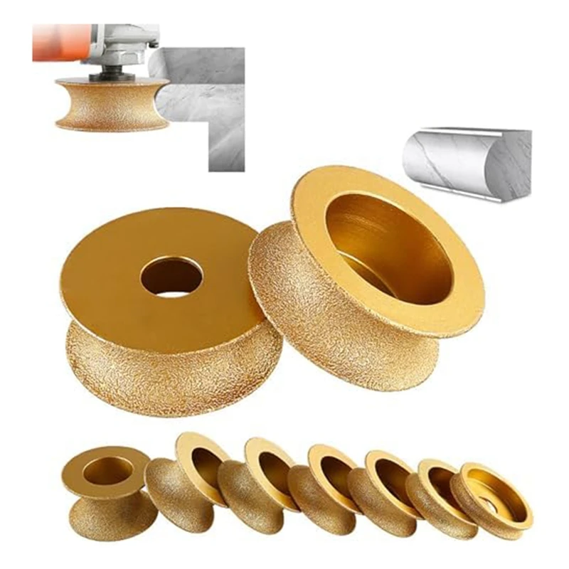 Edge Diamond Grinding Wheel, 3 Inch Profile Hand Diamond Wheel, Round Dry Vacuum Brazed Diamond Grinding Wheel