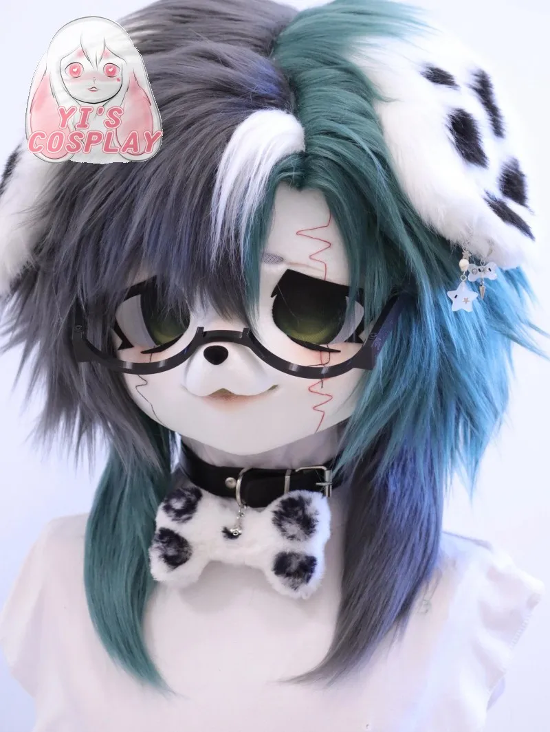 

Yis cosplay Custom Furry head Kigurumi Head Cosplay Kemono Fursuit Handmade Headsets Beast Customized Fursuit Kemono Head