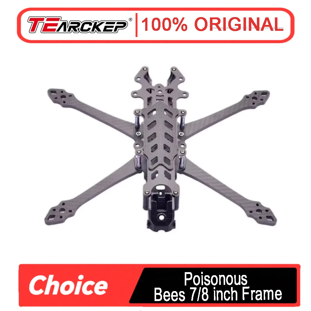 

Комплект рамы FPV Poisonous Bees 7/8 дюйма, колесная база 295 мм/375 мм с деталями для 3D-печати, сменный аксессуар «сделай сам» для дальнего дрона