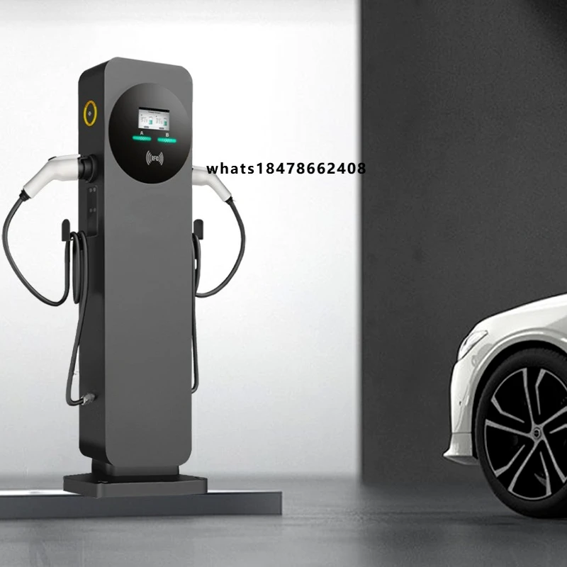 New Double AC Electric Vehicle Charger 7kW + 7kW 11kW + 11kW 22kW + 22kW Commercial Electric Vehicle Charging Station Column