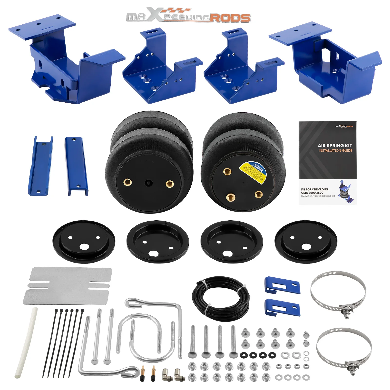 MaXpeedingrods Air Suspension Helper Spring Leveling Kit for GMC Sierra Chevrolet Silverado 2500 3500 4WD 2020-2025