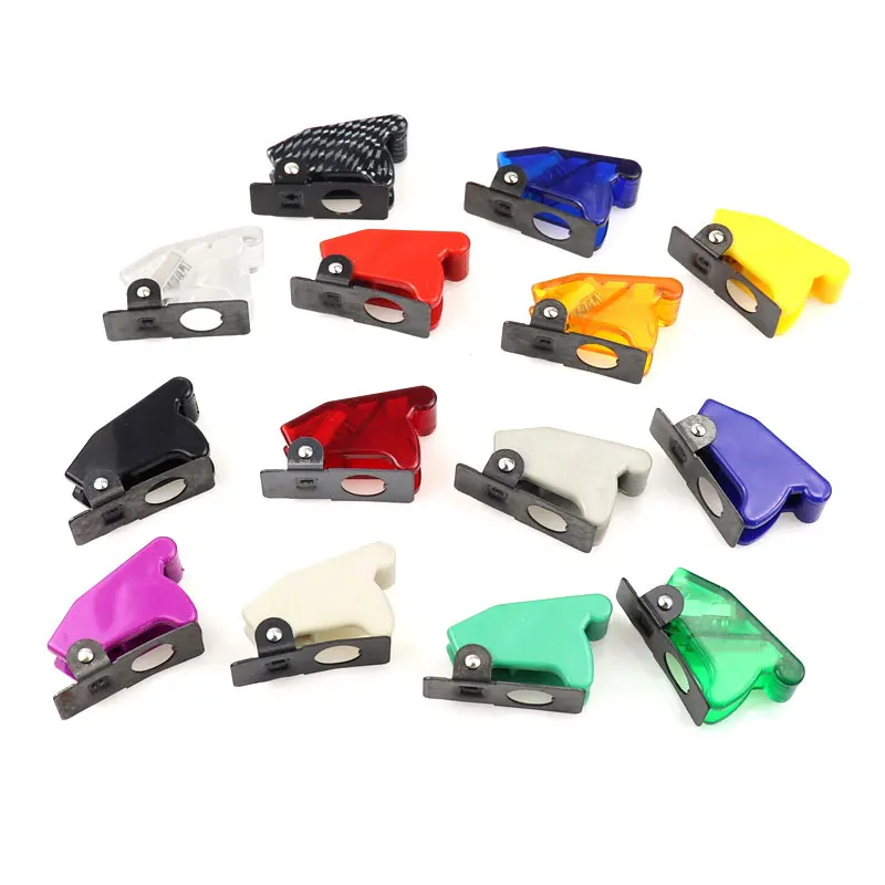 12mm Plastic Red/Black/Blue Toggle Switch Cover Dustproof Waterproof Boot Plastic Safety Flip Cover Cap