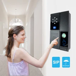 Sistema de Control de Acceso de intercomunicador de puerta, videoportero a prueba de agua, teléfono de entrada, transmisión inteligente SIP para desbloqueo de estación de estacionamiento de oficina, 2023