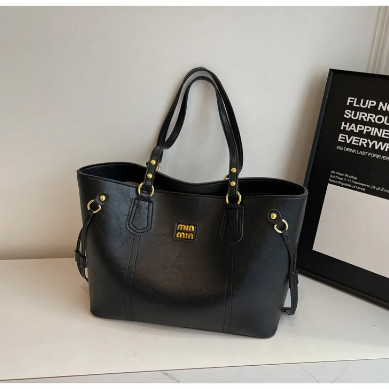 

Осень-зима 2022, новая корейская версия, универсальная большая сумка, практичная портативная сумка-тоут, женская сумка через плечо