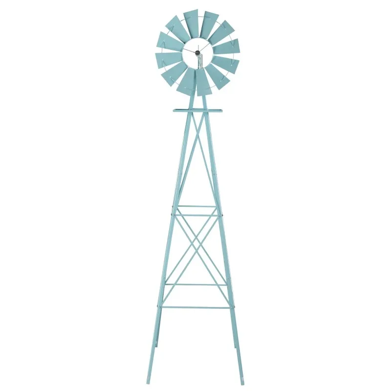 Weathering Design Blue Garden Windmill Weatherproof Garden Anemometer
