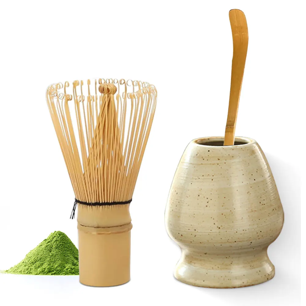 3PCS Japanese Matcha Set Safety Bamboo Buddha Tea Spoon Tea Set Indoor Tea Stirring Tools Accessories Kitchen Teaware Sets