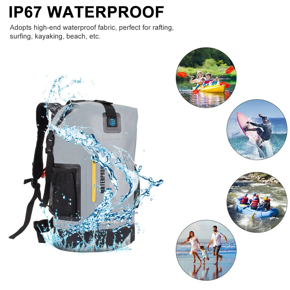 20l/30l wasserdichter Packs ack Rucksack Eimer Lagerung für Outdoor-Sportarten Schwimmen Angeln Surfen Rafting Boot Kajak Kanu x1