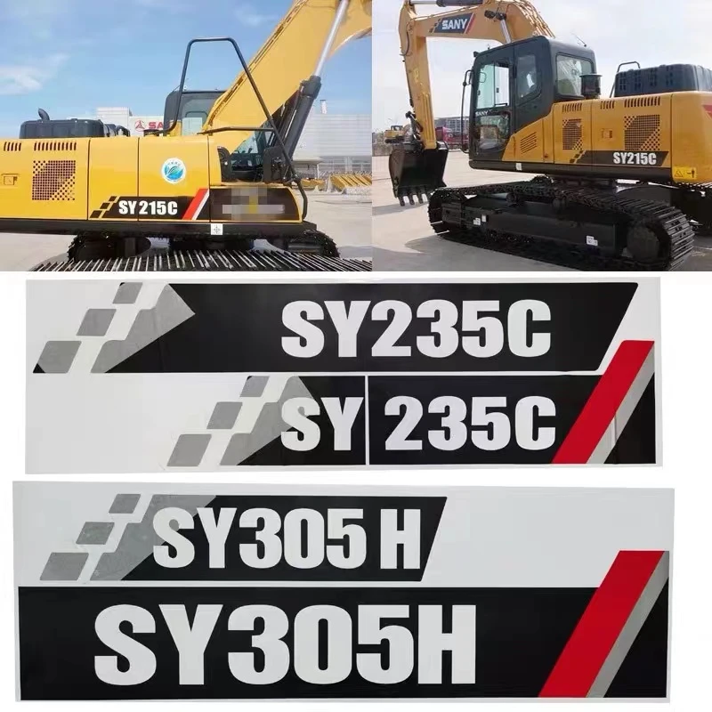 

For Sany Excavator car body side door model stickerSY60/75/90/135/155/215/285/485H-10Paste