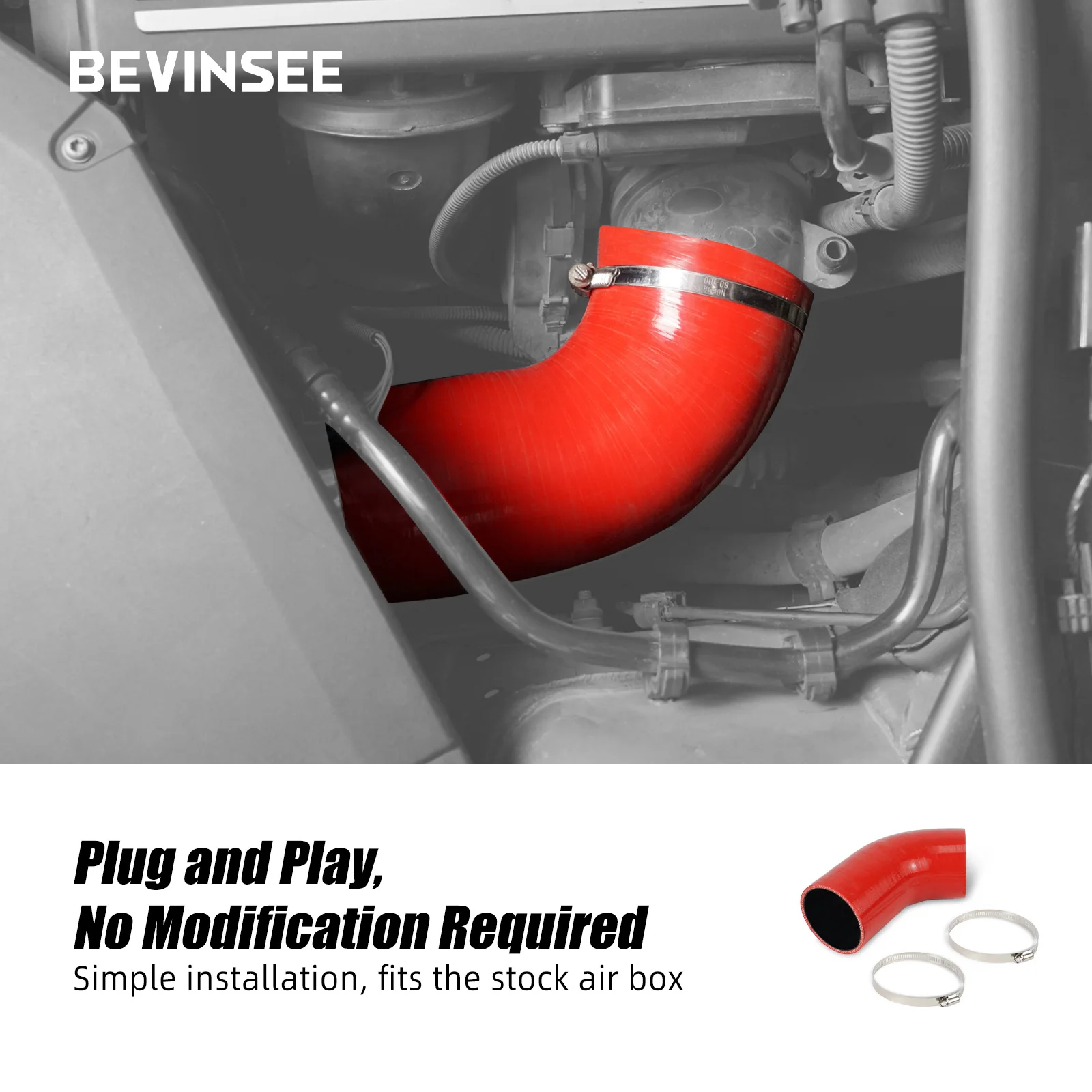 ل N51/N52 محركات سيليكون خرطوم آخذ للهواء لسيارات BMW E90 E91 E92 E93 E82 E88 325i 328i 330i 325xi 328xi 330xi 125i 128i #3