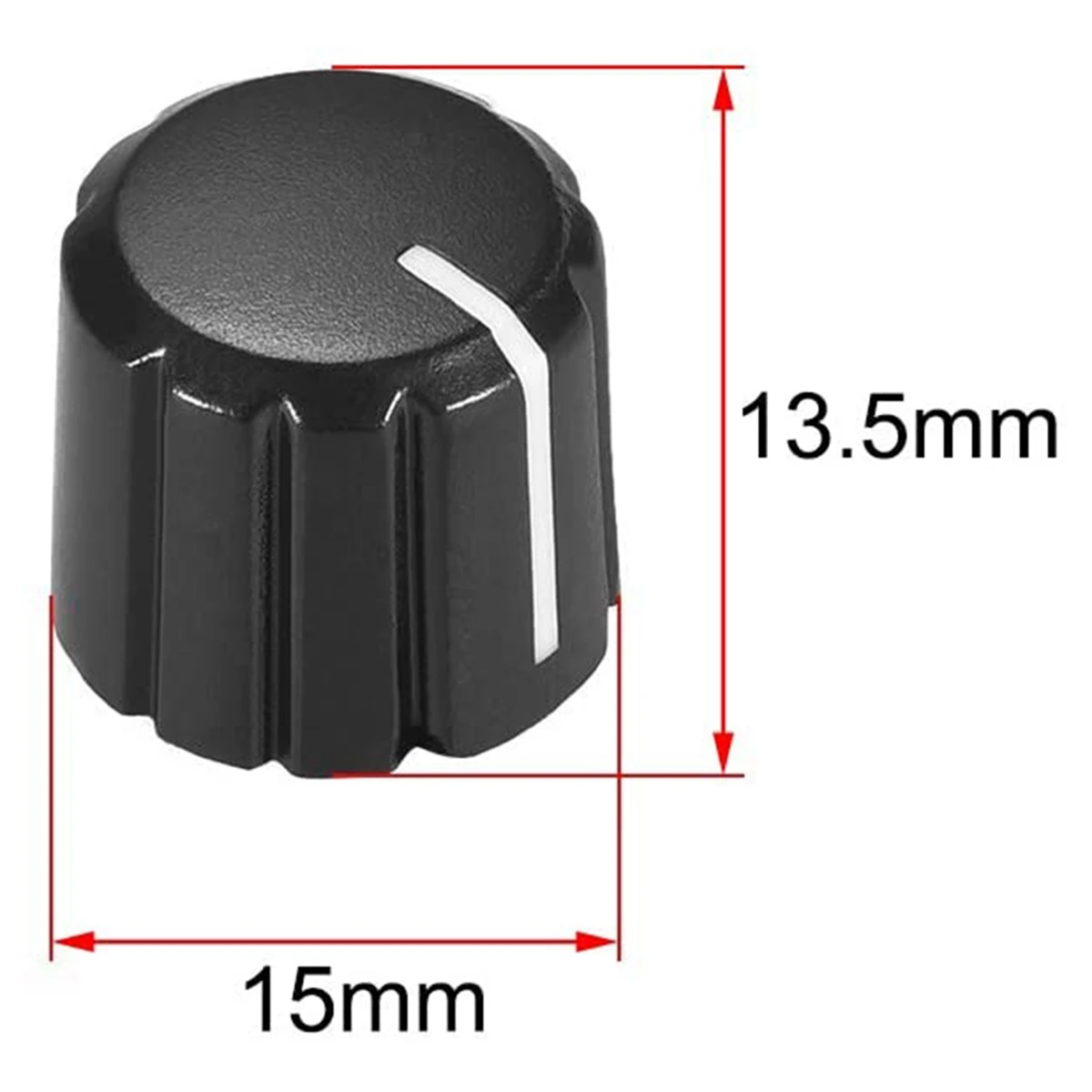 10Pcs Potentiometer Control Knobs for Electric Guitar Volume Tone Knobs Black D Type 6mm