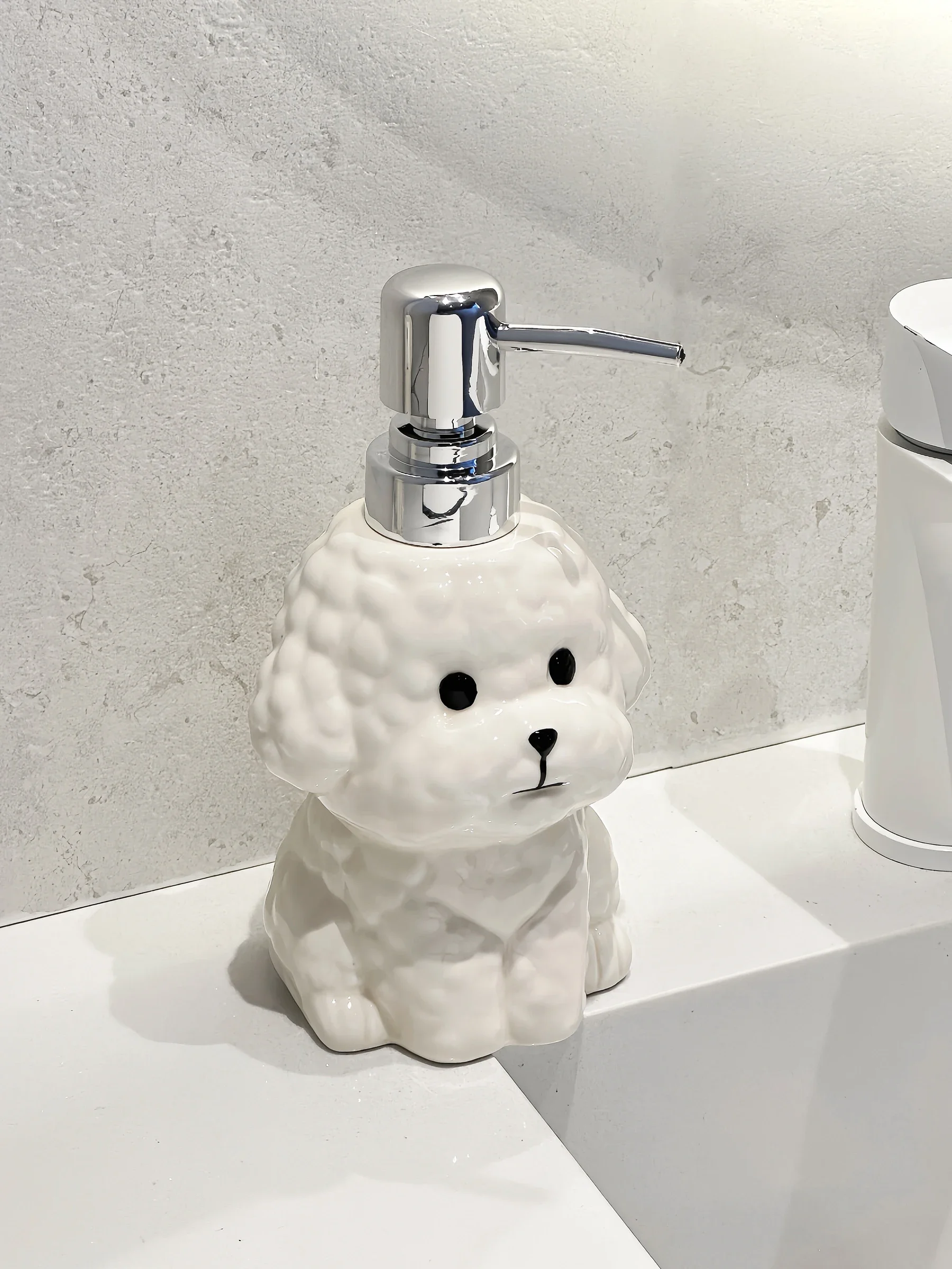 Teddy Dog Ceramic Press Bottle Hand Sanitizer  Home Bathroom Creative Lotion  Sub-Bottle Dishwashing