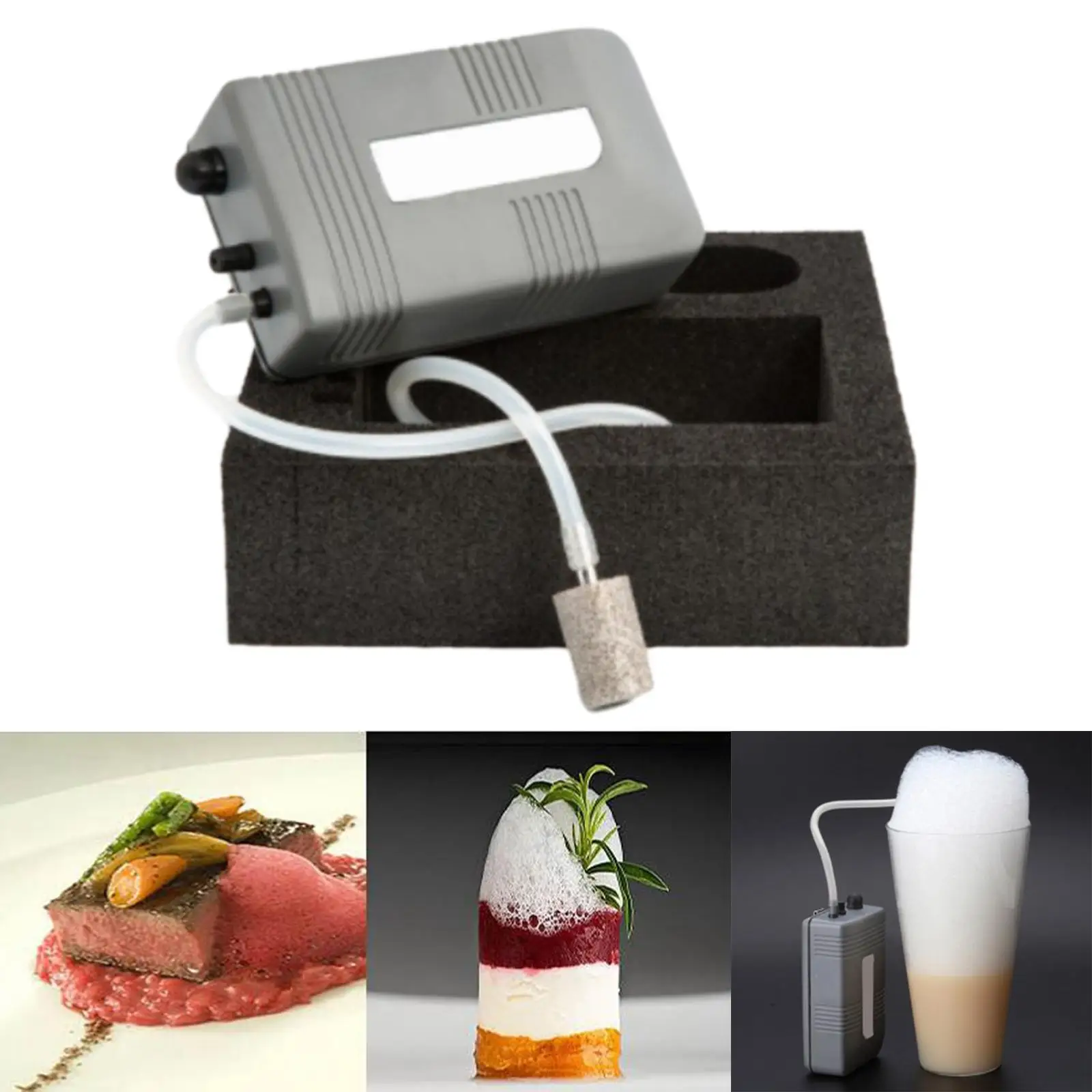 Portable Gourmet Foam Machine for Kitchen Household Cooking Tool Food Bubble Maker Foam Generator 100% Lecithin Foam Production