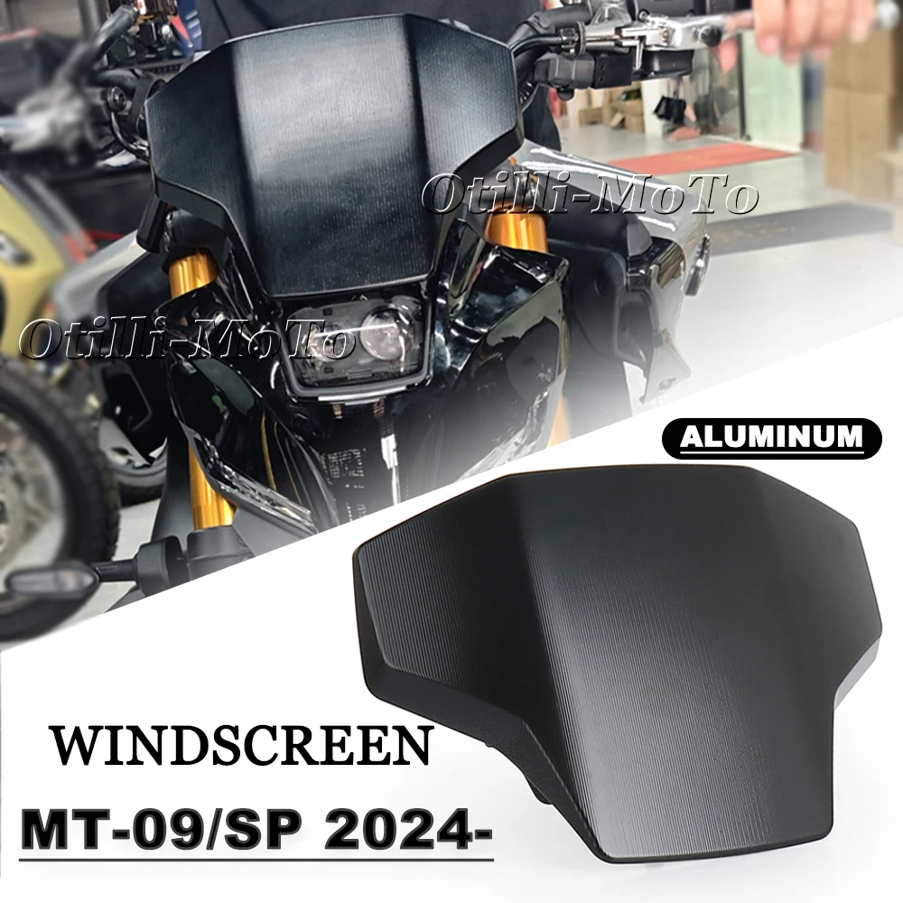 

For YAMAHA MT-09 2024 2025 MT09 SP 2024-2025 Y-AMT Motorcycle Aluminum Sport Windshield Visor Windscreen Deflector