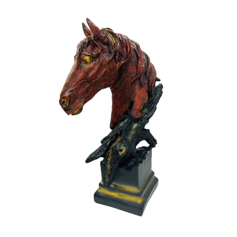 

Crafts Resin Simulation Animal Statue Retro Vivid Tiger Lion Head Ornament Luxury Miniatures Figurine Sculpture Prop
