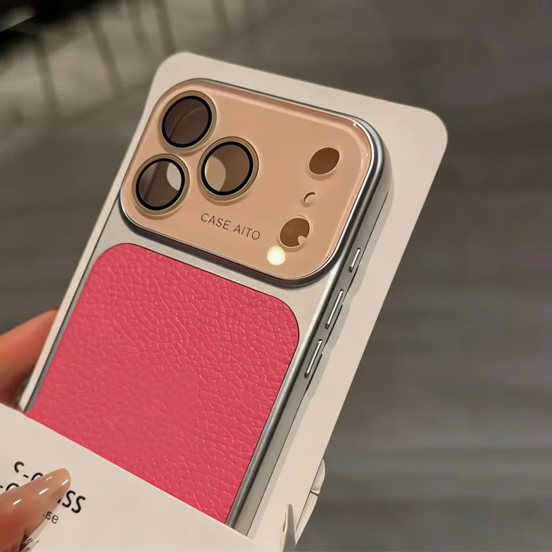 Luxuriöse Kristall-Ledertasche mit großem Fenster für iPhone 17, 16, 15, 14, 13, Pro Max 17 Pro, stoßfeste Rüstungsstoßstangen-Beschichtungsabdeckung