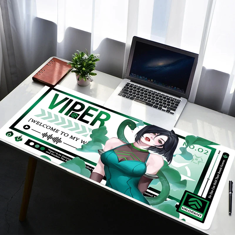 Mouse Pad PC Non Slip Rubber Mousepad Laptop Gamer Cabinet Keyboard Pad Office Computer Gaming Desk V-valorant Viper Mouse Mat