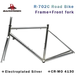 Road Bike Frame with Fork Cr-Mo Steel 4130 Frameset 47/50/53cm Gravel Bicycle Frame For 700C*25c Road Bicycles