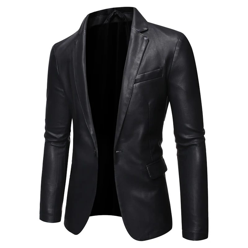 

New Men Faux Leather Jacket Motorcycle Men Jackets Black Jaqueta De Couro Masculina Outwear Male PU Leather Coats Men S-5XL