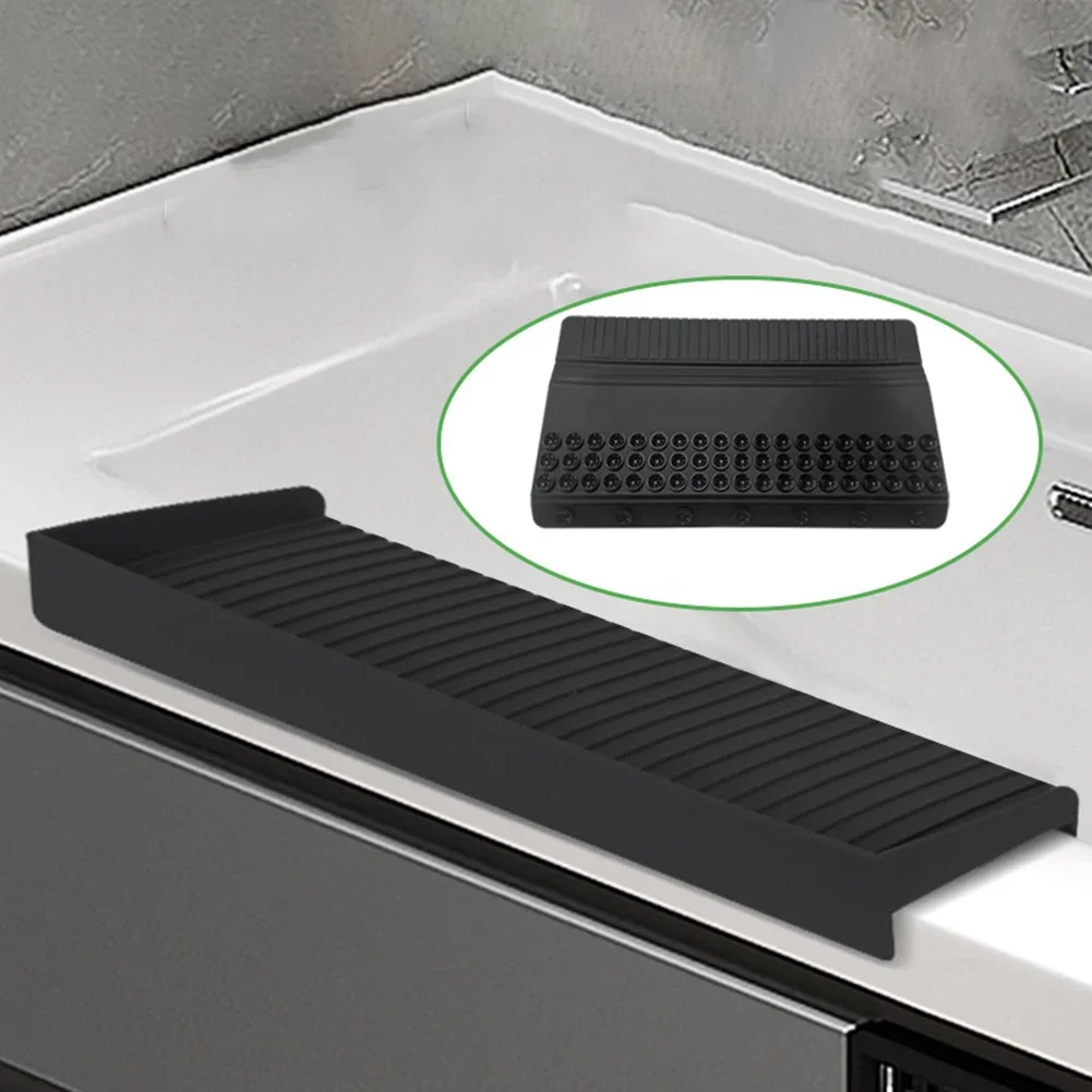 Silicone Sink Rim Splash Guard Protector Bathroom Sink Silicone Splash Guard Kitchen Bathroom Sink Edge Splash Guard