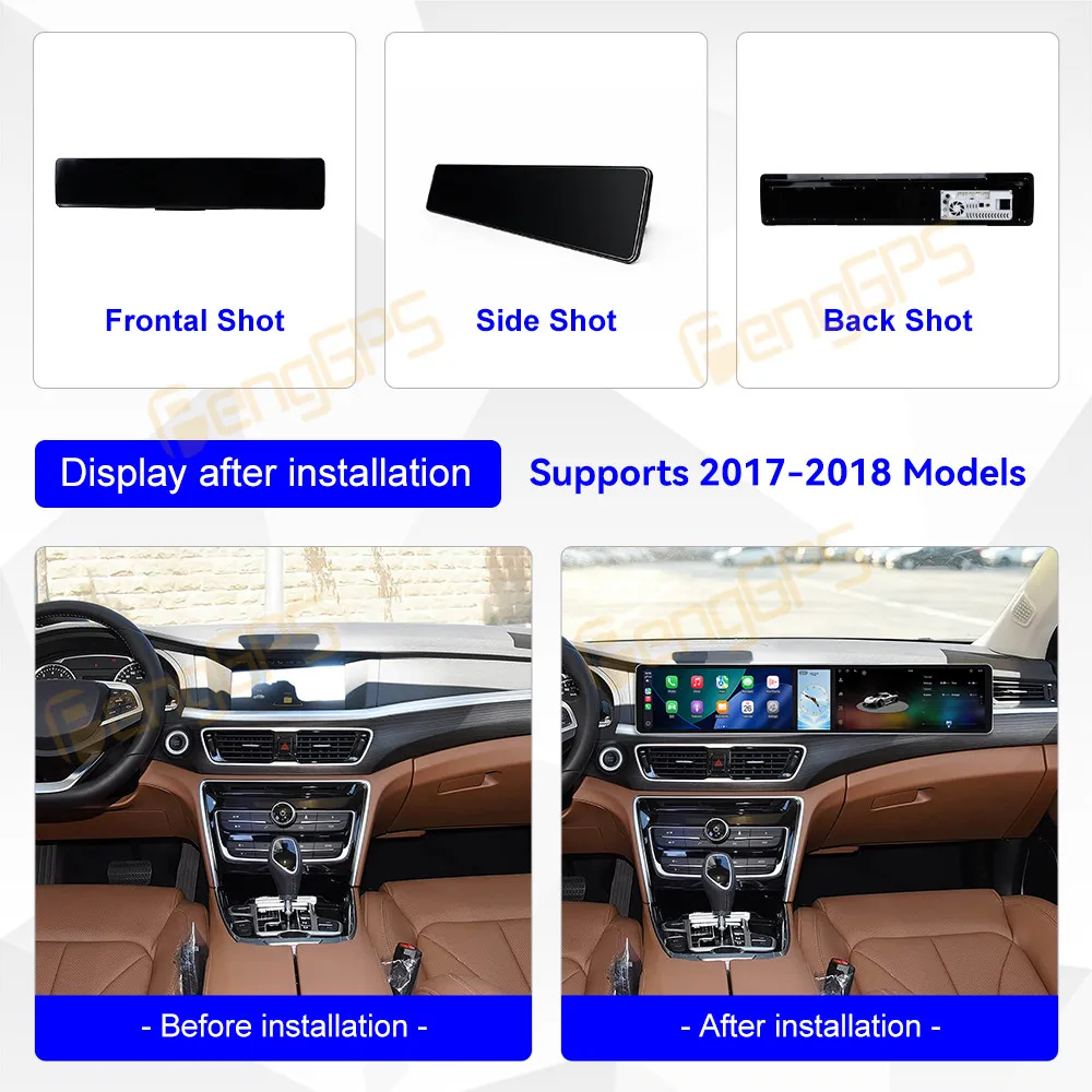Radio Tape Recorder 12.3 Inch Combined Screen For Geely Borui 2017-2018 Android 15 GPS Navigation Car Multimedia Player Carplay