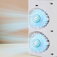 USB Portable Fan Air Cooler with Light Desktop Atomizing Air Conditioner Room Humidifier 1200mAh Long Time for Student-A68X