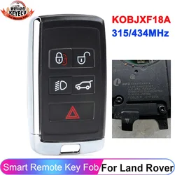 KEYECU OEM KOBJXF18A 315MHz 434MHz dla Land rovera Discovery Ranger Rover sportowy Evoque 2018 2019 2020 5 przycisk Fob kluczyk zdalnego