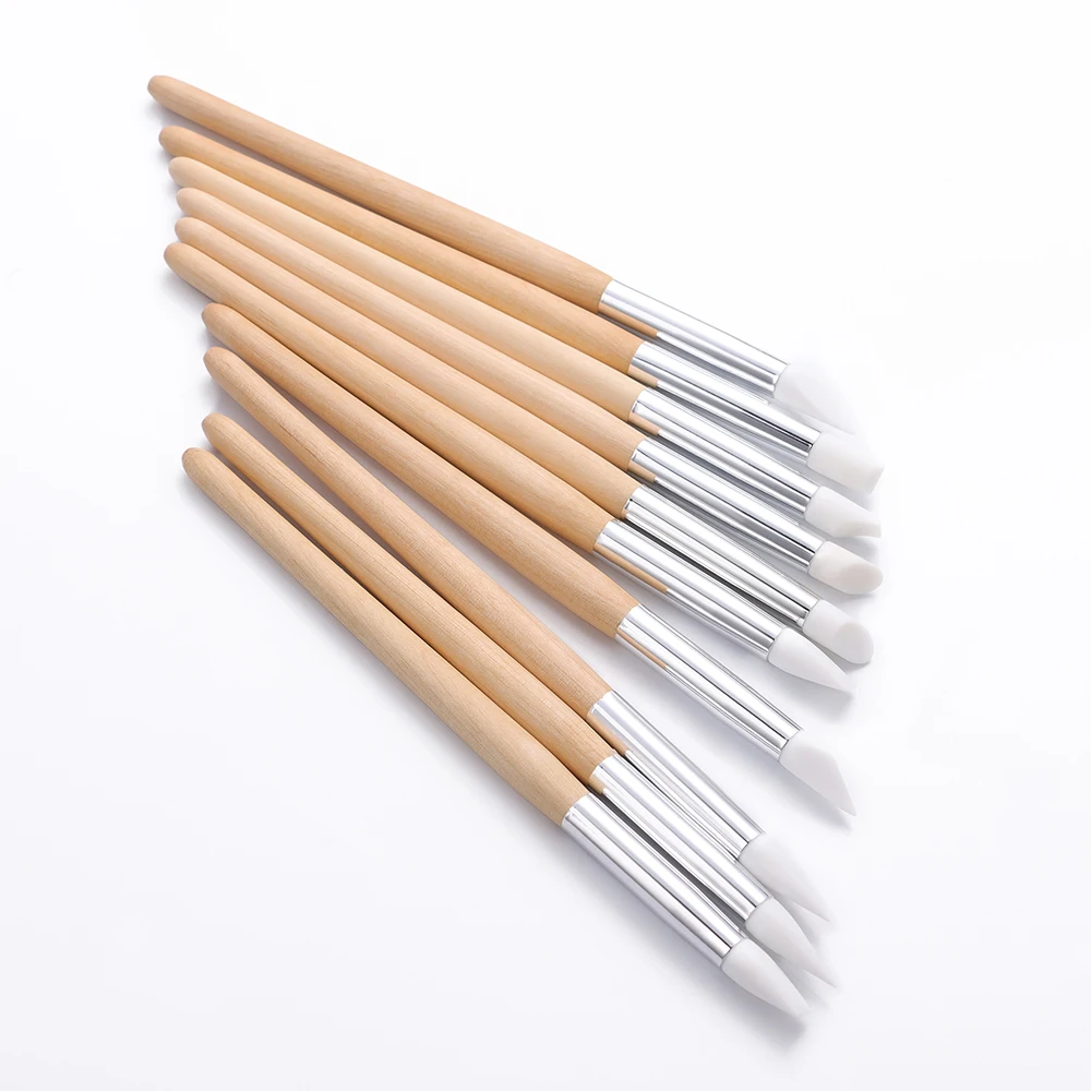 Uhrenzifferblatt-Reinigungsset 5-teilig Schmutzentferner Reparaturwerkzeug Gummispitzen für Uhrenzeiger Uhrwerk-Reinigungsstift Holzstab Zubehör – Detail 3