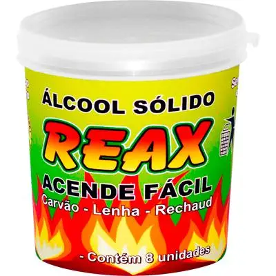 Reax acende facil - alcool solido p/ churrasqueira