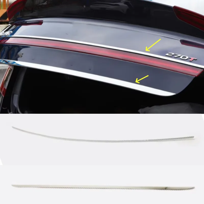 

Car Styling Door Strip Streamer Lid Cover Trim Rear Trunk Tailgate For Hyundai Sonata DN8 2020 2021 2022 Accessories