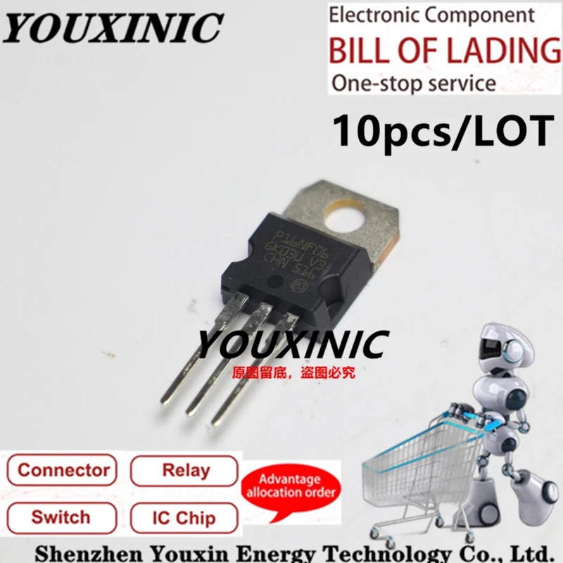 YOUXINIC 100% New Imported Original  STP16NF06   P16NF06   STP16NF06L  P16NF06L   TO-220  N-channel MOS FET  60V 16A