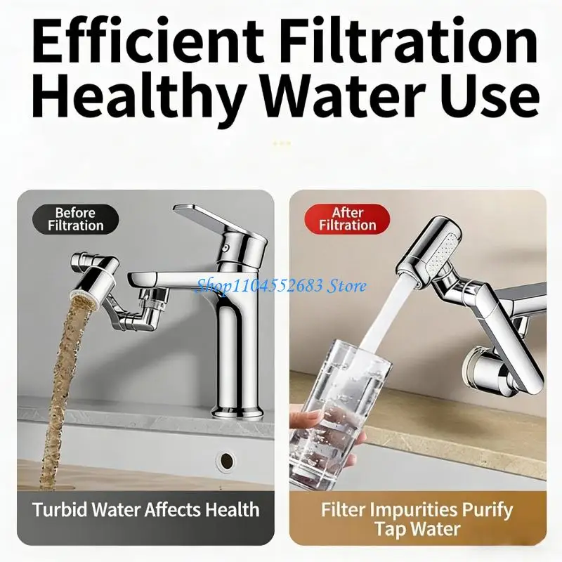 

Universal Rotate Water Tap Attachment Multifunctional Swivels Faucet Adapter
