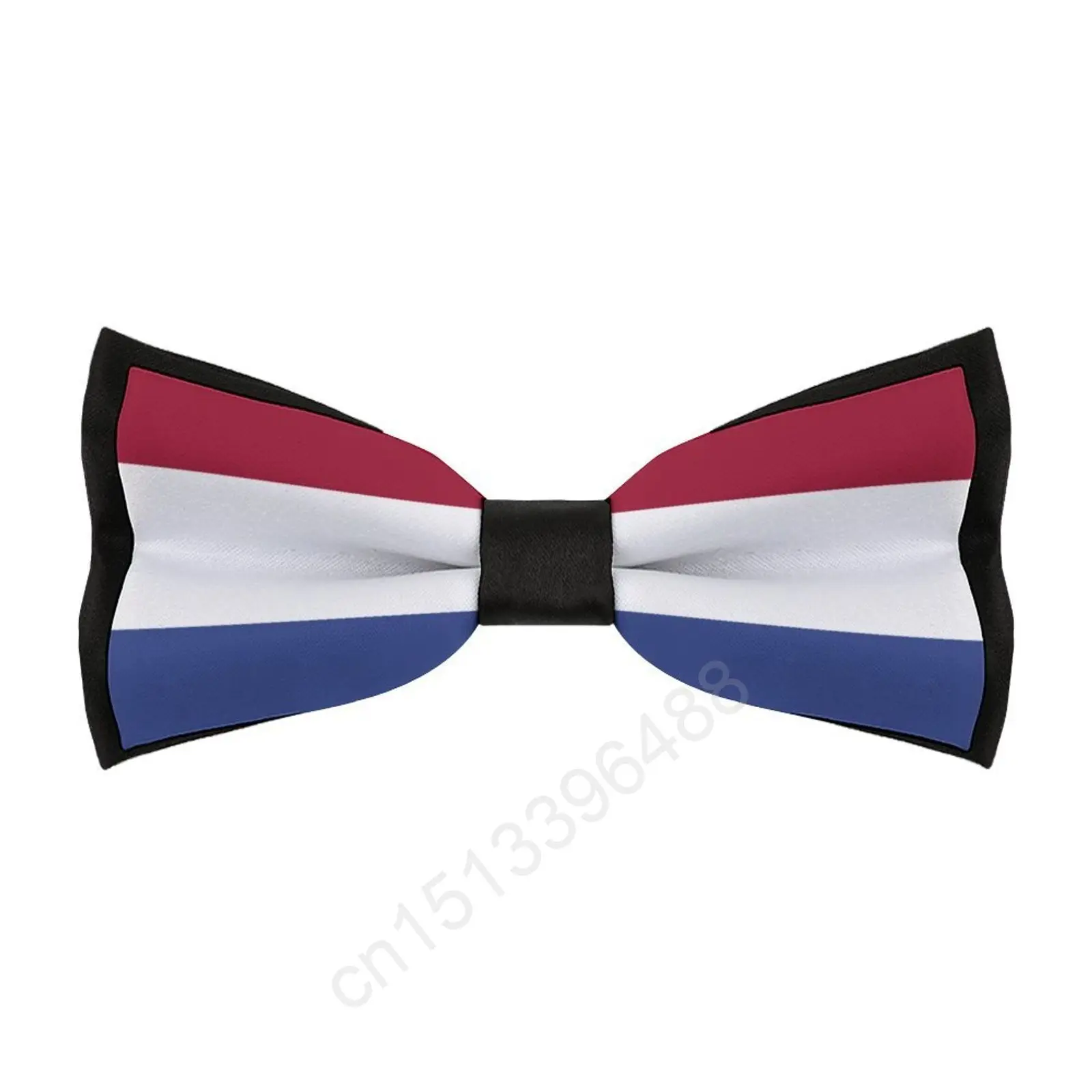 

New Polyester Netherlands Flag Bowtie for Men Fashion Casual Men's Bow Ties Cravat Neckwear For Wedding Party Suits Tie