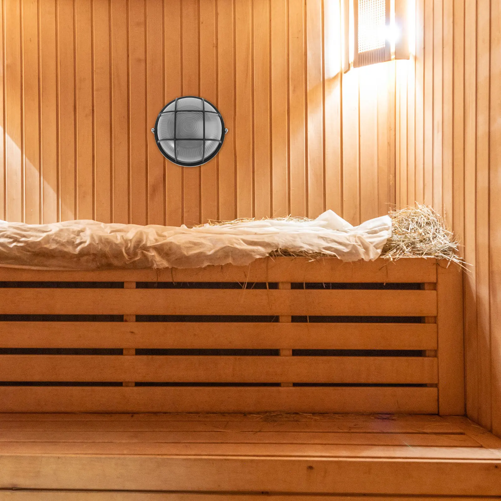 

Sauna Room Light Glass Aluminum Anti-Explosion Wall Lamp High Temperature Resistance Steam Room Lighting Waterproof Wall Light