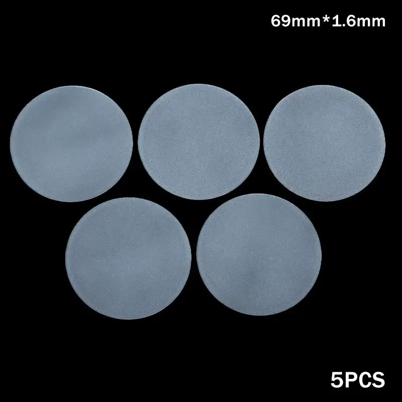 5 STKS Matte Glazen Diffuser, Frosted Ronde Platte Lampenkap voor Zacht, Zelfs Licht in LED Downlights & Zaklampen