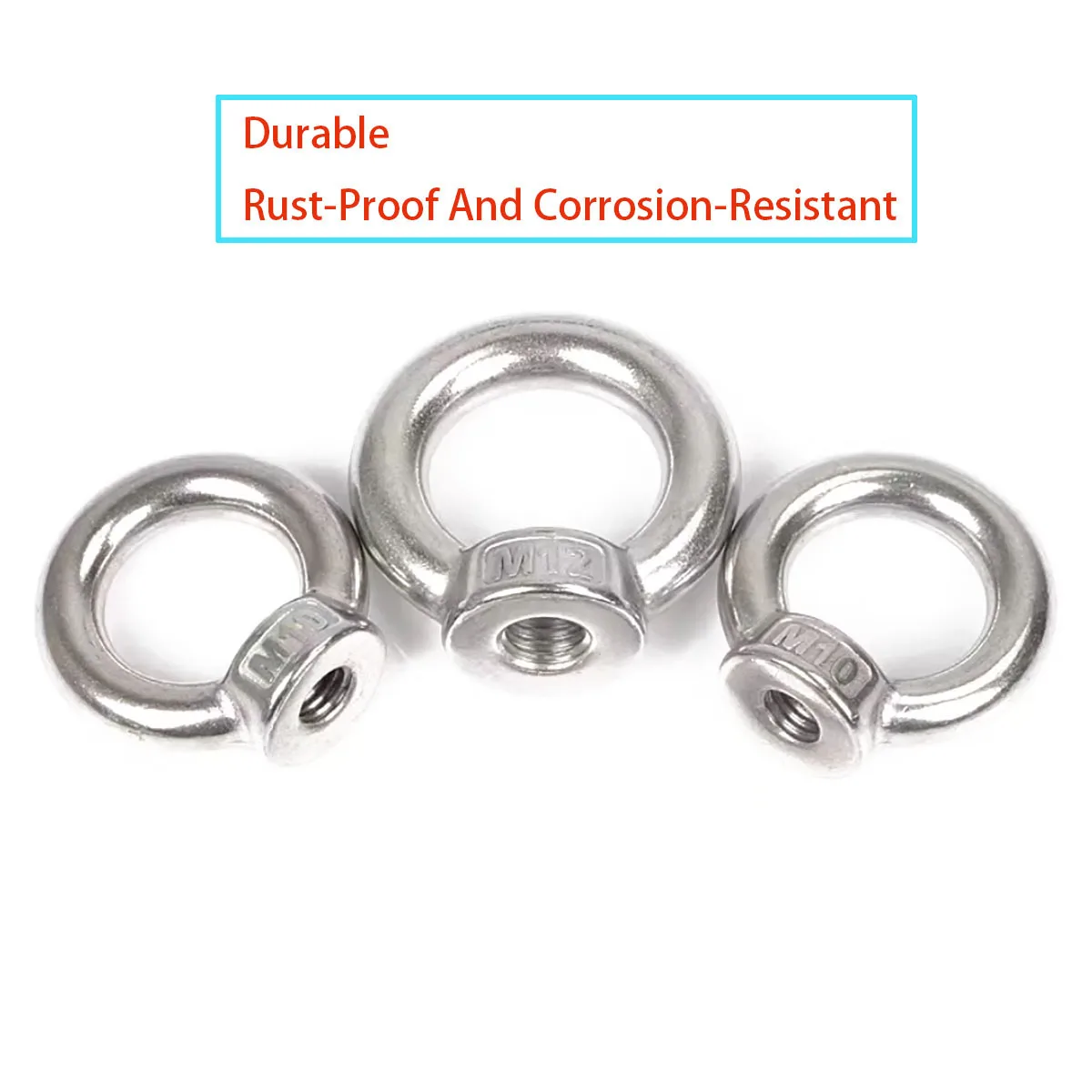 304 Stainless Steel Eye Nut Lifting Eye Nut Ring Nut Heavy Duty Lifting Eyebolts Nuts Marine Grade for Machinery Lifting