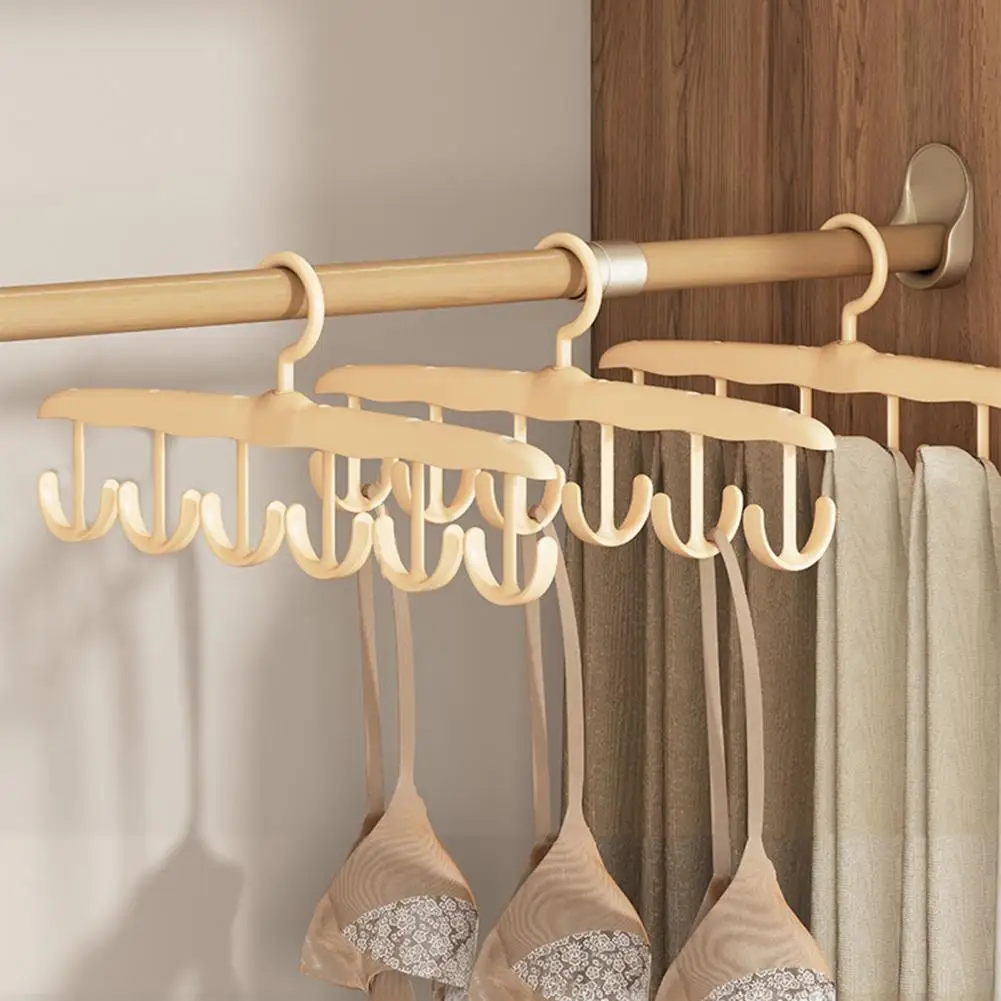 Rotating Hook Hanger Hanging Organizer Hook 360-degree Rotating Multi-hook Sling Scarf Hanger for Wardrobe Underwear Storage