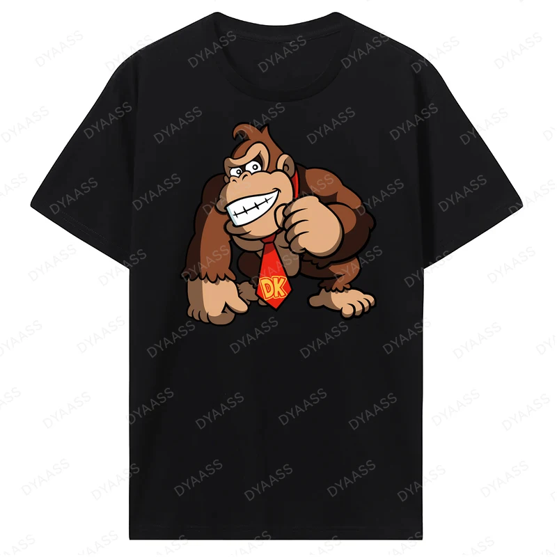 تي شيرت Donkey Kong Arcade Game للرجال والنساء مطبوع برقبة دائرية، قميص صيفي كاجوال من القطن بأكمام قصيرة #2