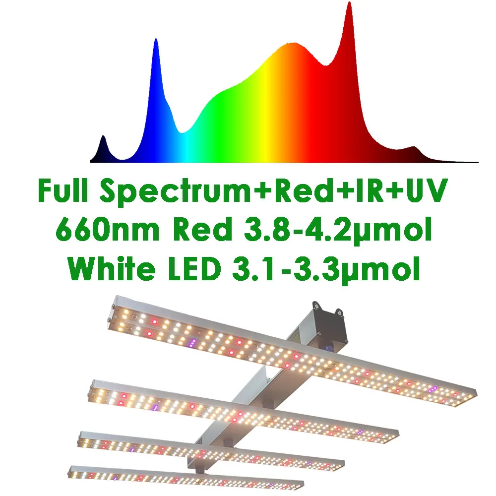 Quick Spider 240W Full Spectrum LED Grow Light Big Size With Super Diodes Than 301H Evo White 3000K 5000K Red 600nm IR 730nm UV