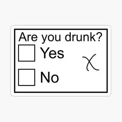 Are you drunk? Sticker for Laptop Decor Bedroom Car Cute Cartoon Art Fashionable Public Suitcase